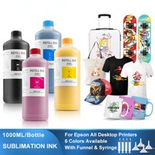 4 x 1000ml Sublimation Ink For Epson DX4 DX5 DX6 DX7 Printhead Printer