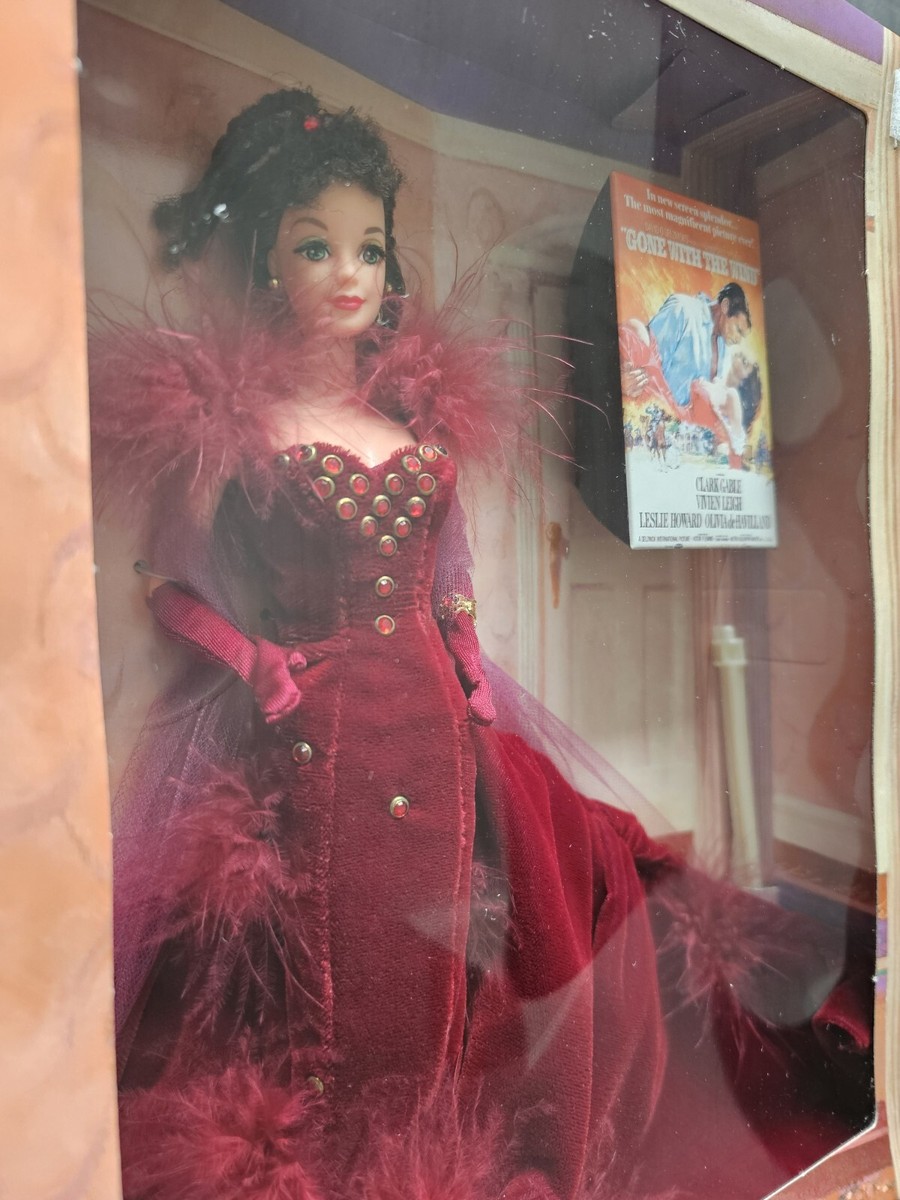VINTAGE Gone with the Wind Barbie Scarlett Red Dress Hollywood Legends 1994  NEW