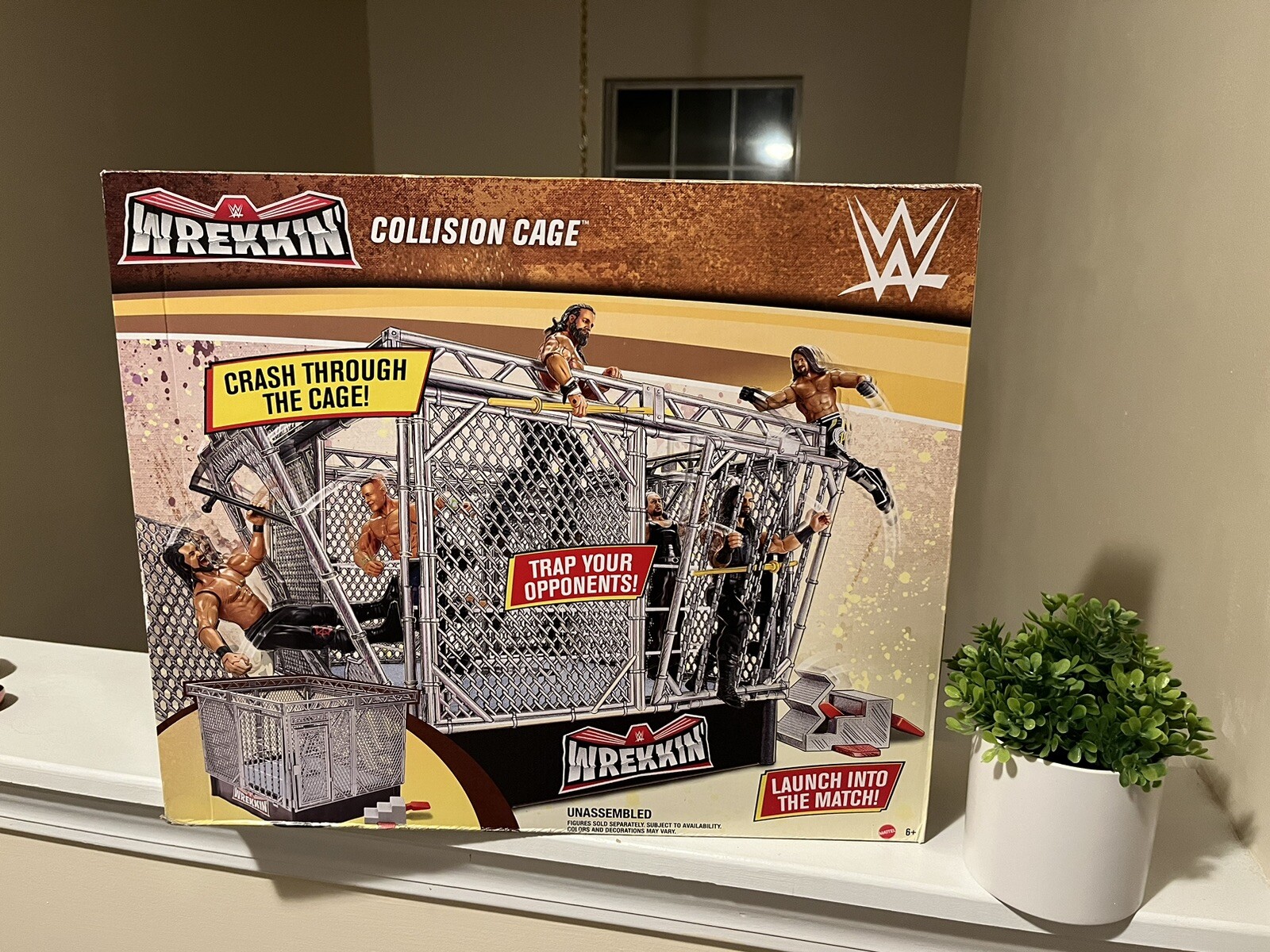 New WWE Wrekkin' Collision Cage WWF Playset Hell In a Cell Wrestling Ring