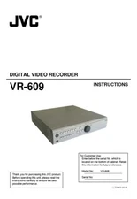 JVC VR-609 Digital Video Recorder Owners Instruction Manual Reprint