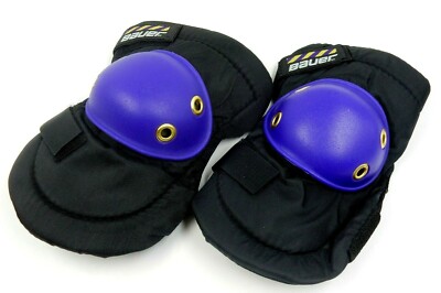BAUER PRECISION IN-LINE KNEE PADS - PURPLE AND BLACK - SIZE: YOUTH LARGE