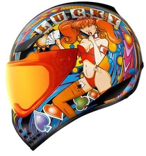 Icon Domain Helmet - Lucky Lid 4 - Red - Large