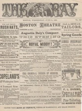 *AUGUSTIN DALY & EDWARD MOLLENHAUER RARE LARGE 1880 ROYAL MIDDY PROGRAM*