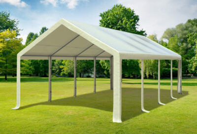 Partyzelt 4x8m Beige PVC Festzelt Pavillon wasserdicht Profi Modular Event
