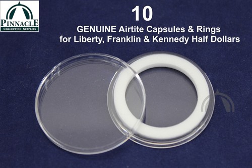 10 Genuine Airtite Capsules & 30mm White Rings for Liberty Franklin Kennedy $1/2 - Picture 2 of 7