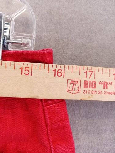 City Streets jeans Women Junior 7 Red denim Pants straight leg Low Rise ladies - Picture 5 of 18