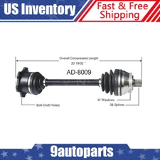 For 00-04 Audi A6 Quattro 2.7L Automatic 00-01 A8 Quattro S8 Front Right CV Axle