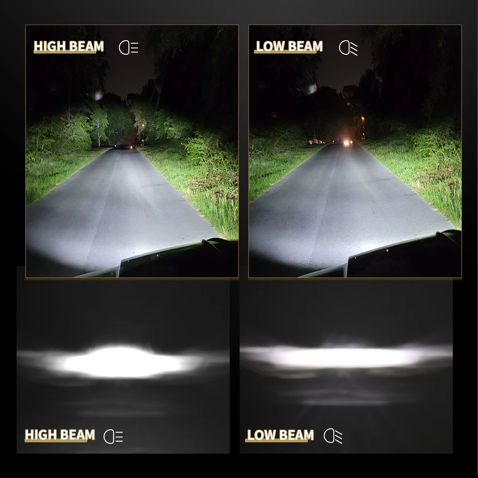 E24 E-geprüft 7 Zoll LED Scheinwerfer Rund Schwarz für Classic Mini Austin Rover - Bild 3 von 4