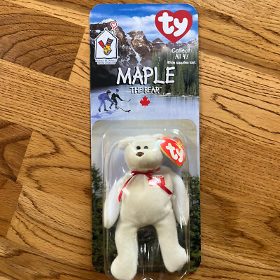 Ty Beanie Baby Maple The Bear 1993 Error And Oak Brook Error Still