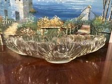Vintage 1950's Jeannette Glass Gondola Fruit Bowl 16" Long