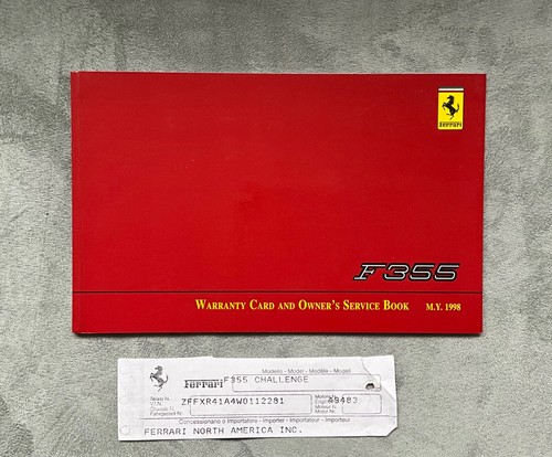 Ferrari F355 Challenge | Warranty Card & Service Booklet | (1193/97) | Original