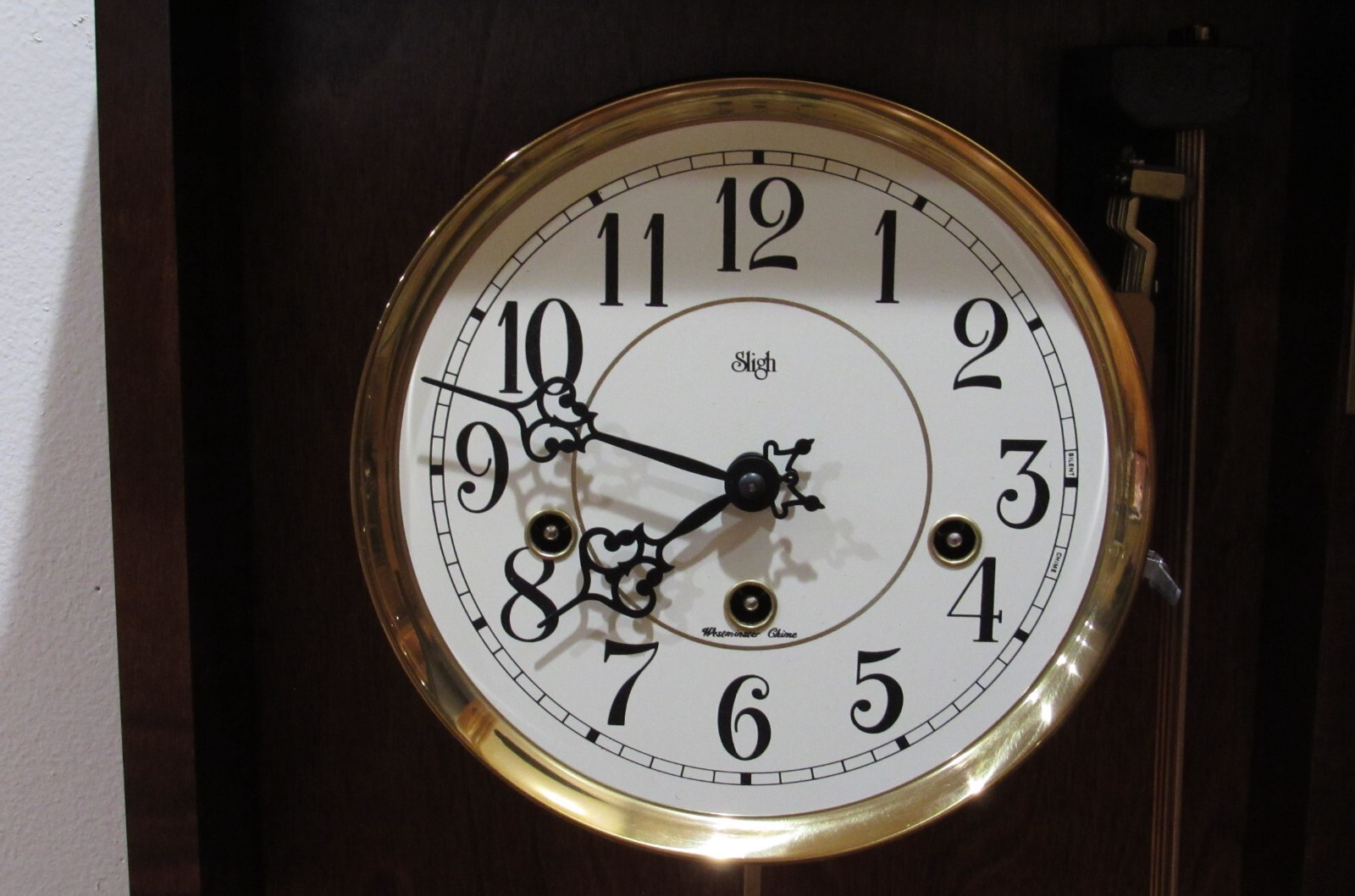 Sligh Quarter Hour Westminster Chime Wall Clock 8Day, Keywind eBay
