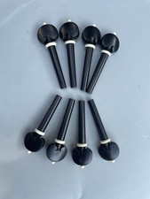 Yinfente 1set 4pcs Violin Pegs With Bone Decoration Ebony wood Tune Pegs