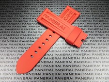 22mm Authentic PANERAI Genuine Rubber Strap Red Diver Watch Band Tang Buckle