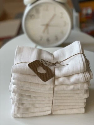 WELT DER TRÄUME 10xPañales de tela Pañales de tela Pañales para escupir Pañales para escupir Algodón 70x80 cm