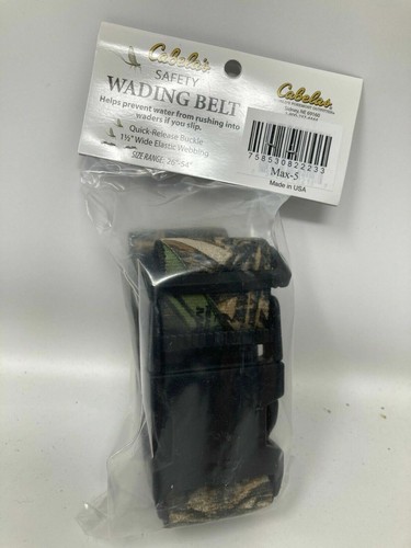 Cabelas Elastic Adjustable Wading Belt Max Camouflage MADE IN USA - Picture 3 of 3