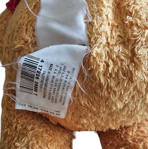Disney Vintage Valentine Winnie the Pooh 14" Plush and 8" Plush Toy Bears - Picture 7 of 7