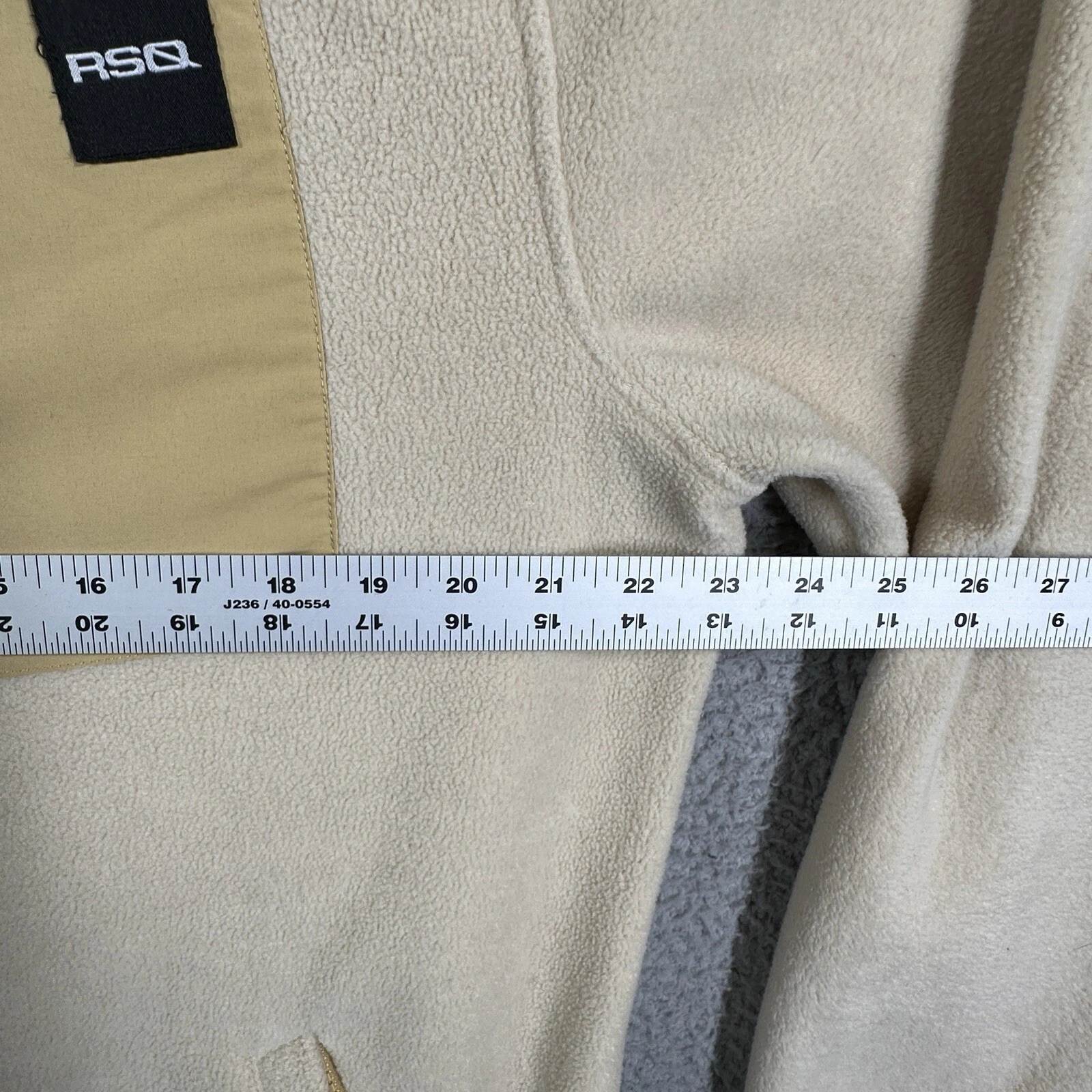 VETEMENTS RSQ Giacca Uomo Taglia Large Beige Pile Full Zip Outdoor Felpa Casual