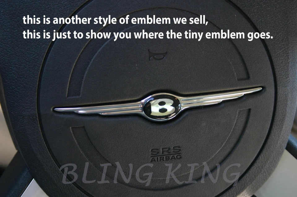 Fits Chrysler 300 Bentley "B" steering wheel emblem badge - Image 2 of 2