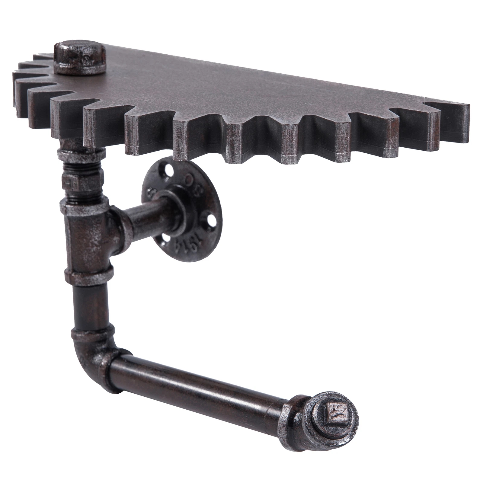 Wall Mounted Floating Shelf, Metal Pipe Rack with Gear Design Wood Shelf
Opens in a new window or ta
