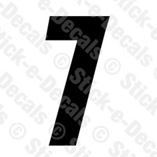 NUMBER 7 SEVEN Vinyl Die Cut Decal Sticker - RACING NUMBER - AC