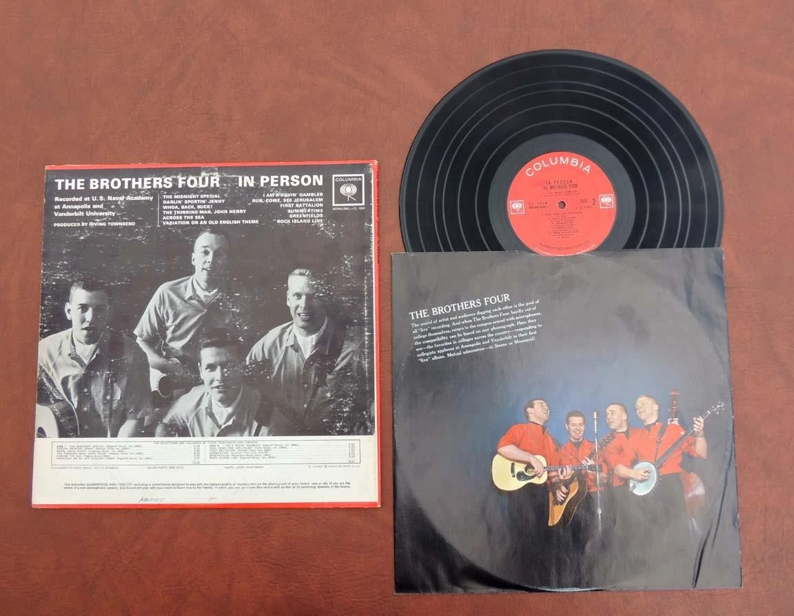 The Brothers Four in Person 1962 Columbia CL 1828 Mono LP Vinyl Album