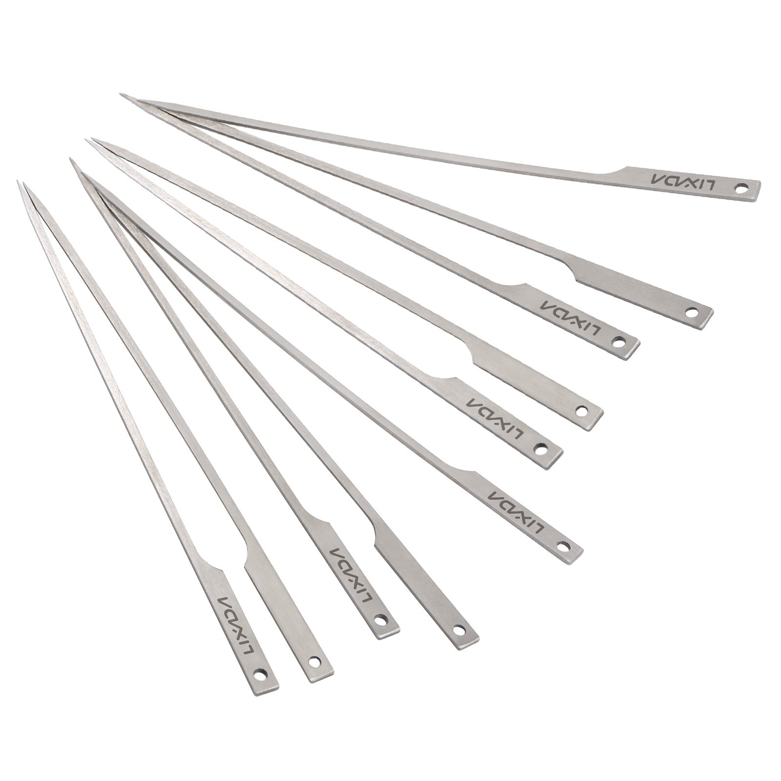 10pcs 10 Inch Flat Ti Barbecue Skewers Outdoor Backyard Picnic BBQ Grilling Kabo