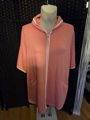 ULLA POKEN JACKE STRICKJACKE PASTELL ROSA  58-60 KAPUZE SCHICKER KOMBI!!