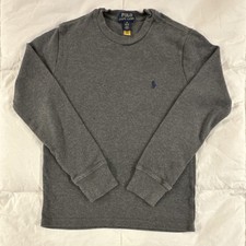 Polo Ralph Lauren Gray Knit Pullover Boys M 10/12 Long Sleeve Sweater