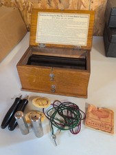 Antique J.H. Bunnell No 4 D.D. Oak Medical Quack Apparatus Check Out Pictures!!