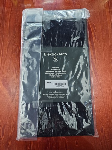Kith for BMW 3 Pack Miccrofiber Towel in Black w/ Roundel & KITH from 2022 NEW! - Picture 5 of 8