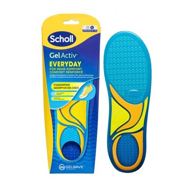 Scholl GelActiv Everyday Einlegesohlen für Männer, Den EU 40-46.5, Neutral