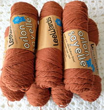 7 skeins of Lee Wards Orlon Sayelle Yarn 4 oz Cinnamon