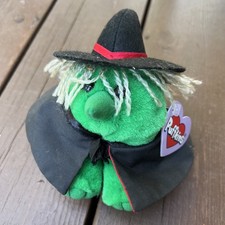 New Vintage Puffkins Plush Halloween Witch Hazel Limited Edition ty beanie baby