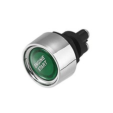 Universal 12V Push Button Engine Start Ignition Switch LED Light Green