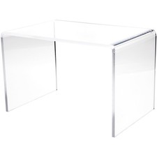 Plymor Clear Acrylic Rectangular Riser, 10" H x 15" W x 10" D 3/8" thick 