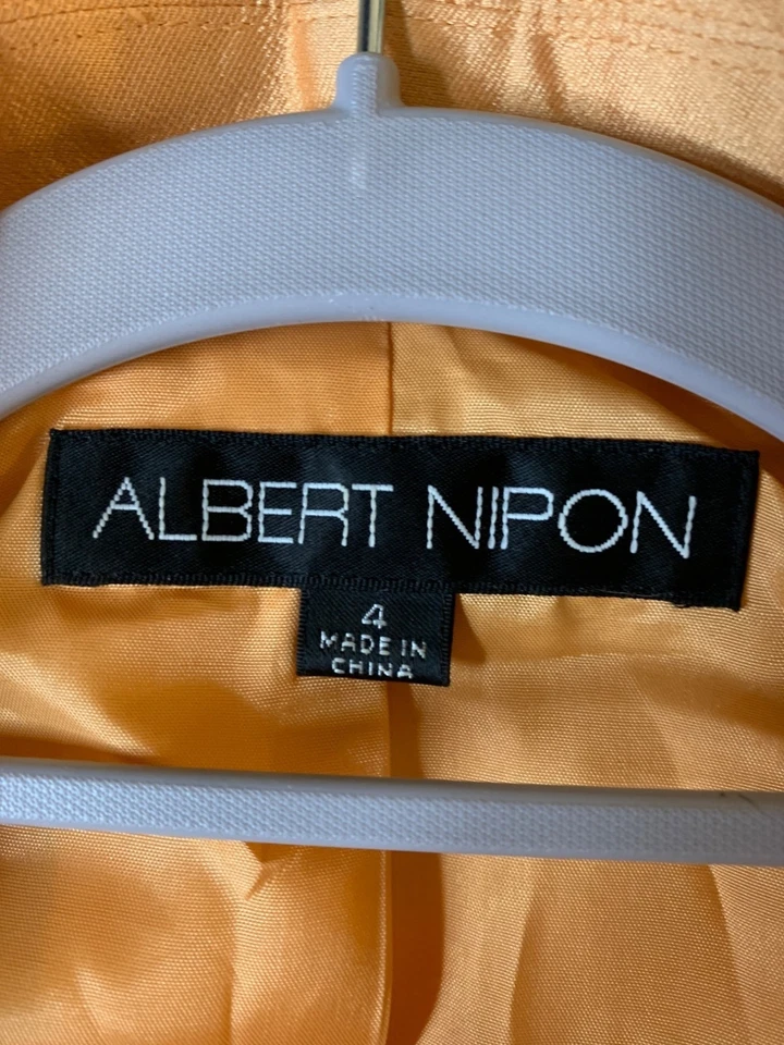 De Colección Albert Nipon Mezcla de Lana de Seda Dos Piezas Falda Chaqueta Traje Conjunto Talla 4 RF10606 Foto 2 de 4