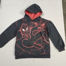 Marvel Spider-Man Miles Morales Boys Kids Fleece Pullover Hoodie Size 10-12