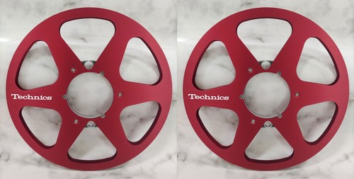 One Pair red Technics 10.5'' 1/4'' TAPE REEL TO REEL TAPE Recorders RS 1500