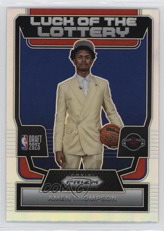 2023-24 Panini Prizm Luck of the Lottery Silver Prizm Amen Thompson #12 0ti4