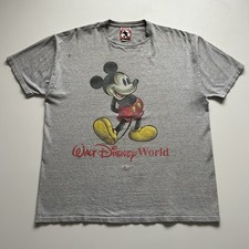 Vintage Mickey Mouse Shirt Mens Large Walt Disney World Made In USA Short Sleeve
