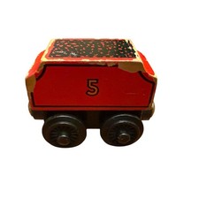 VTG James Flat Coal Tender Thomas Wooden Trains Red Magnets