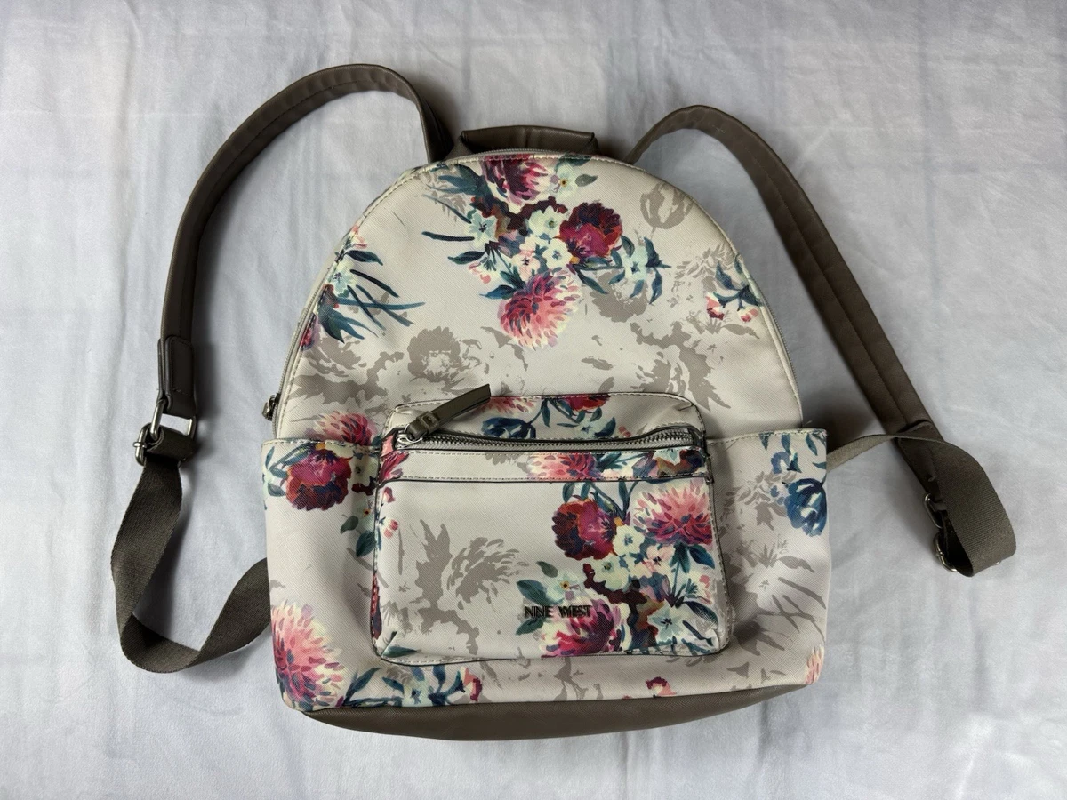 Nine West Grey Mini Backpack with Silver Trim Nine West Mini Backpacks for Women for sale | eBay main image 2