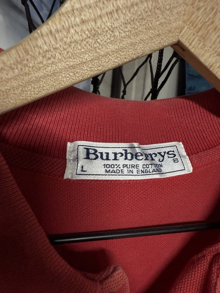 Camiseta polo con logotipo de Burberry usada para hombre talla grande Foto 3 de 4