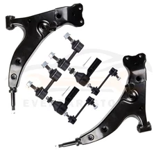 Front Rear Control Arm Outer Tie Rod End Kit 8x Fit For 1993-1995 Toyota Corolla