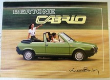 BERTONE CABRIO FIAT RITMO Car Sales Brochure c1984 French/German/Italian Text