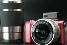 Sony Alpha a5000 Mirrorless Digital Camera with 2 Lens Pink 11717
