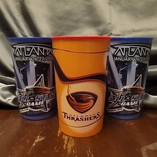 Atlanta Thrashers NHL All Star Game 2008 Commemorative 2 Plastic Cup/ 1 Thrasher