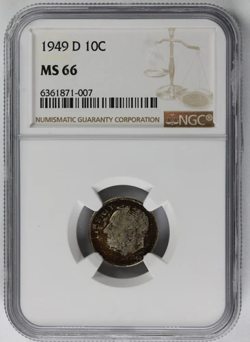 1949 D 10C MS66