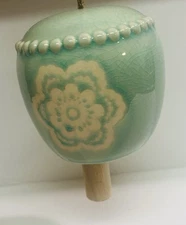 Studio Pottery Art Pottery Celadon Green Bell Wind Chime